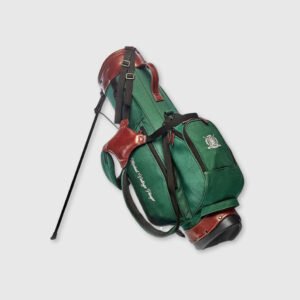 高爾夫腳架袋(綠色帆布/棕色)